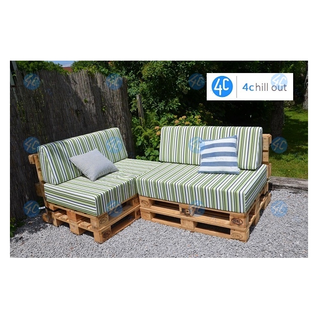 Naslonska blazina za palete rezana pod kotom-dolžina 120x42x22 cm outdoor tkanina