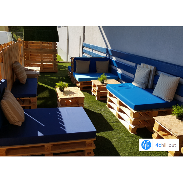 Sedežna blazina za palete-120x80x10cm, outdoor tkanina