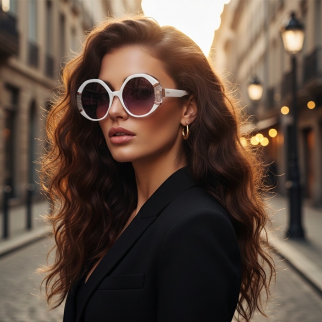 GUESS sončna očala GU7874 25B + verižica za očala