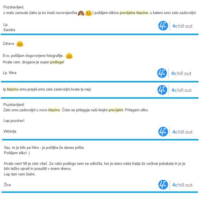 previjalne podloge izjave strank