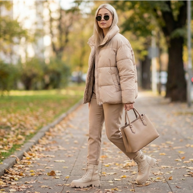 Modni gležnarji z debelejšim podplatom v bež: 38, 40