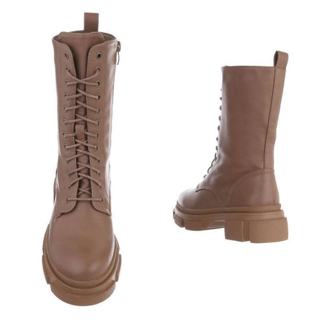 Modni gležnarji z debelejšim podplatom v barvi kaki: 36, 37, 38