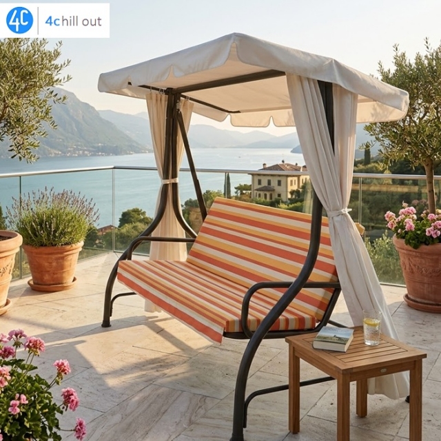 Blazine za gugalnico, komplet: 178x50x5cm + 178x50x5cm s preklopom in dekorativnim robom