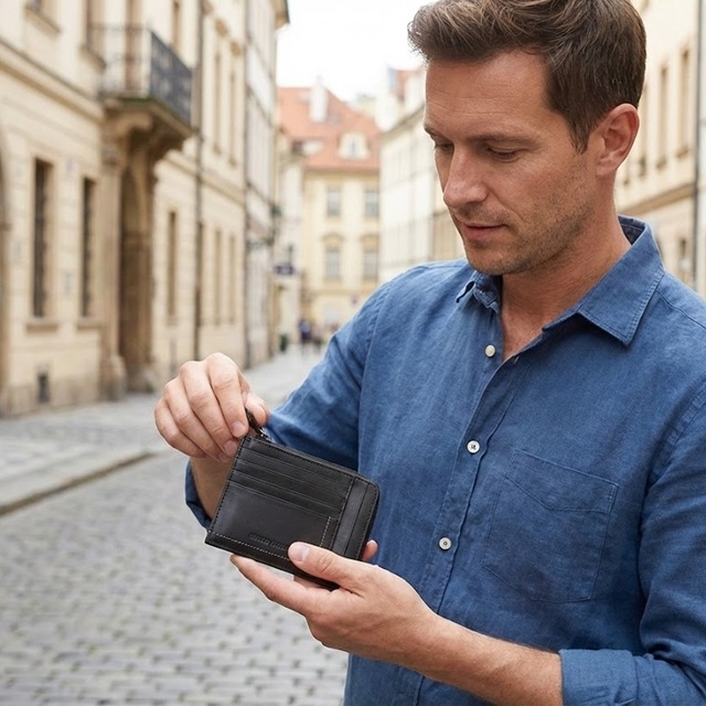 SERGIO TACCHINI moške denarnice, črna